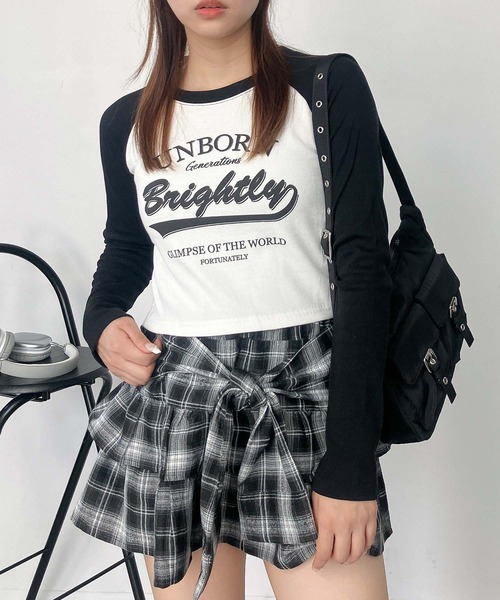 AS KNOW AS plus（アズノゥアズプラス）の「♪ラグランドロストロンT（Tシャツ/カットソー・レディース・ブラック/ダークグリーン/ブラウン/レッド/ブラウン系/レッド系/ネイビー・FREE）」の2枚目の写真