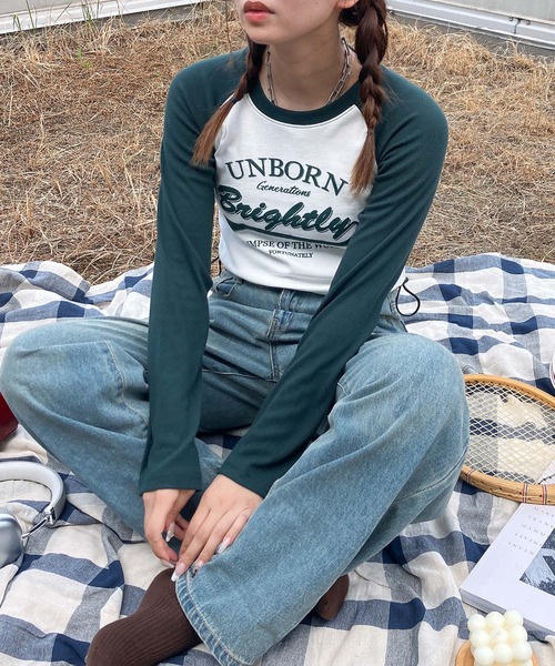 AS KNOW AS plus（アズノゥアズプラス）の「♪ラグランドロストロンT（Tシャツ/カットソー・レディース・ブラック/ダークグリーン/ブラウン/レッド/ブラウン系/レッド系/ネイビー・FREE）」の16枚目の写真