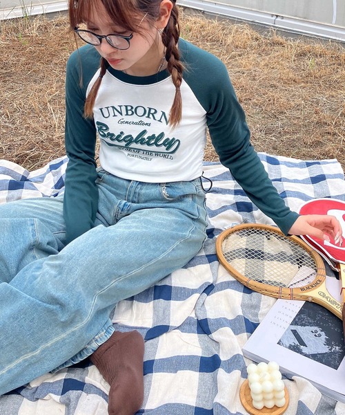 AS KNOW AS plus（アズノゥアズプラス）の「♪ラグランドロストロンT（Tシャツ/カットソー・レディース・ブラック/ダークグリーン/ブラウン/レッド/ブラウン系/レッド系/ネイビー・FREE）」の17枚目の写真