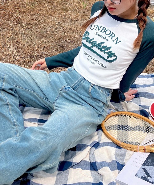 AS KNOW AS plus（アズノゥアズプラス）の「♪ラグランドロストロンT（Tシャツ/カットソー・レディース・ブラック/ダークグリーン/ブラウン/レッド/ブラウン系/レッド系/ネイビー・FREE）」の19枚目の写真