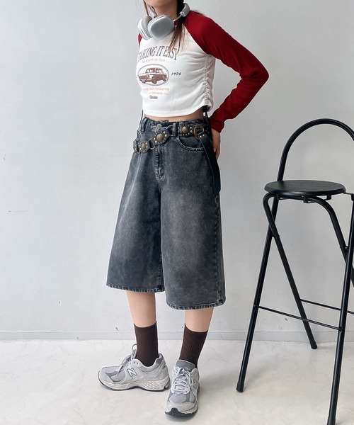 AS KNOW AS plus（アズノゥアズプラス）の「♪ラグランドロストロンT（Tシャツ/カットソー・レディース・ブラック/ダークグリーン/ブラウン/レッド/ブラウン系/レッド系/ネイビー・FREE）」の15枚目の写真