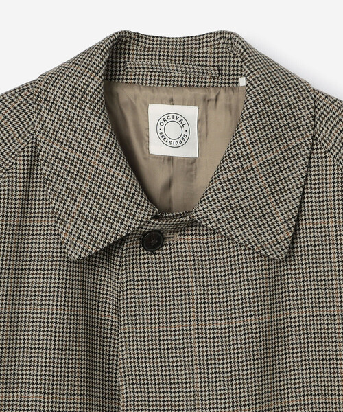 ORCIVAL | 〈別注〉ウールチェック バルマカーンコート WOMEN