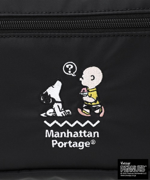 Manhattan Portage（マンハッタンポーテージ）の「JOGGER(L) JPN VER 2 FLIGHT NYLON BACKING PEANUTS 25（ショルダーバッグ・レディース・ブラック・X-SMALL）」の14枚目の写真