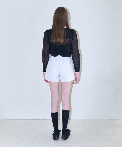mieya mieya(ミーヤミーヤ)の「【mieya mieya】dot classical ribbon BL/ドットクラシカルリボンブラウス(シャツ/ブラウス・レディース・ホワイト/ブラック・FREE)」の20枚目の写真