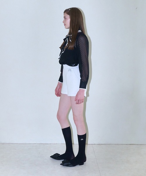 mieya mieya(ミーヤミーヤ)の「【mieya mieya】dot classical ribbon BL/ドットクラシカルリボンブラウス(シャツ/ブラウス・レディース・ホワイト/ブラック・FREE)」の22枚目の写真
