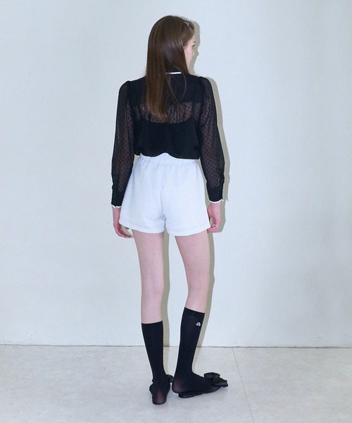 mieya mieya(ミーヤミーヤ)の「【mieya mieya】dot classical ribbon BL/ドットクラシカルリボンブラウス(シャツ/ブラウス・レディース・ホワイト/ブラック・FREE)」の21枚目の写真