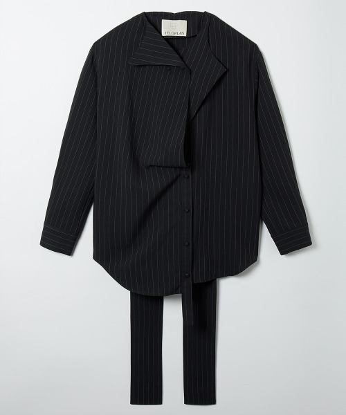 TELOPLAN(テーロプラン)の「【TELOPLAN】Kayleigh Shirts / ケイリーシャツ(シャツ/ブラウス・レディース・ホワイト/ストライプ・ONE SIZE)」の5枚目の写真