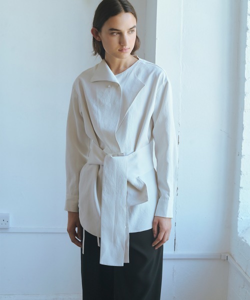 TELOPLAN(テーロプラン)の「【TELOPLAN】Kayleigh Shirts / ケイリーシャツ(シャツ/ブラウス・レディース・ホワイト/ストライプ・ONE SIZE)」の8枚目の写真