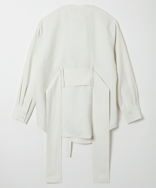TELOPLAN(テーロプラン)の「【TELOPLAN】Kayleigh Shirts / ケイリーシャツ(シャツ/ブラウス・レディース・ホワイト/ストライプ・ONE SIZE)」の11枚目の写真