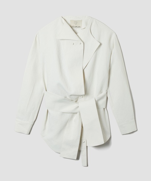 TELOPLAN(テーロプラン)の「【TELOPLAN】Kayleigh Shirts / ケイリーシャツ(シャツ/ブラウス・レディース・ホワイト/ストライプ・ONE SIZE)」の9枚目の写真