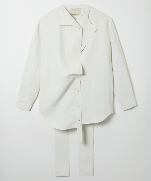 TELOPLAN(テーロプラン)の「【TELOPLAN】Kayleigh Shirts / ケイリーシャツ(シャツ/ブラウス・レディース・ホワイト/ストライプ・ONE SIZE)」の10枚目の写真