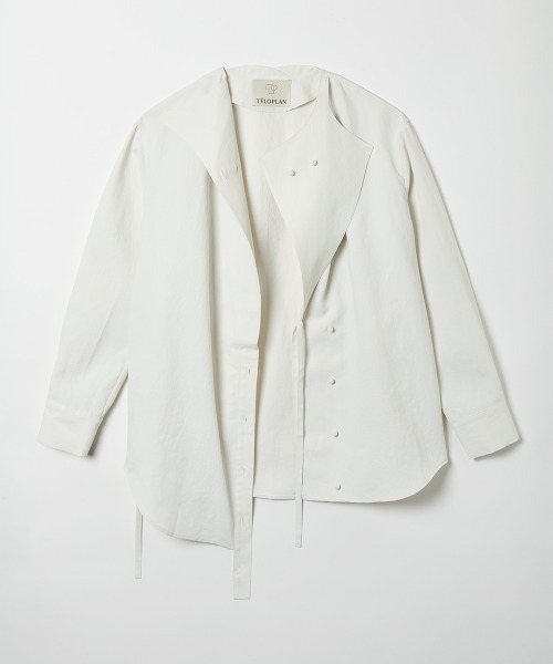 TELOPLAN(テーロプラン)の「【TELOPLAN】Kayleigh Shirts / ケイリーシャツ(シャツ/ブラウス・レディース・ホワイト/ストライプ・ONE SIZE)」の12枚目の写真