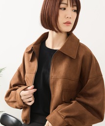 fort point（フォーポイント）の「【fort point/フォートポイント】フェイクスウェード ショート丈 ブルゾン（ブルゾン）」