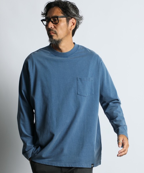 The DUFFER of ST.GEORGE(ザダファーオブセントジョージ)の「SNOW WASH PONTE L/SL TEE: ポンチ素材 スノー加工 ルーズフィットロンTEE(Tシャツ/カットソー・メンズ・スミクロ/ブルーグレー/グレイッシュベージュ/ブルー・LARGE/MEDIUM/SMALL/X-LARGE)」の15枚目の写真