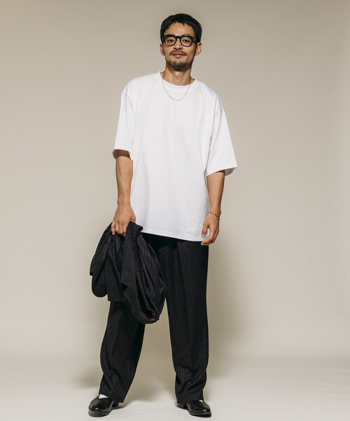 FREAK'S STORE（フリークスストア）の「High-Twist Smooth ソリッド ショートスリーブTシャツ/無地（Tシャツ/カットソー・メンズ・ホワイト/ブラック/チャコールグレー・MEDIUM/LARGE）」の20枚目の写真