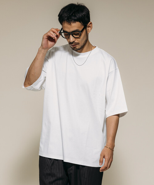 FREAK'S STORE（フリークスストア）の「High-Twist Smooth ソリッド ショートスリーブTシャツ/無地（Tシャツ/カットソー・メンズ・ホワイト/ブラック/チャコールグレー・MEDIUM/LARGE）」の2枚目の写真