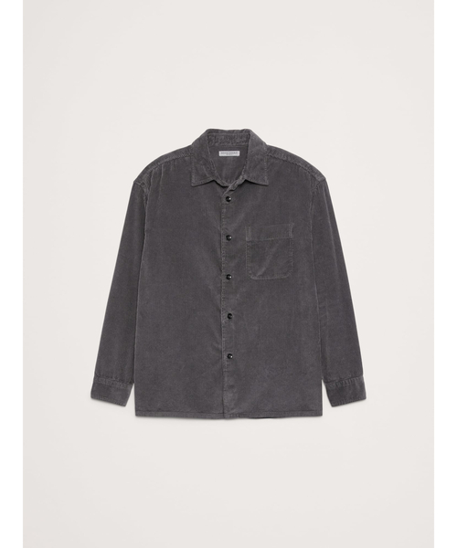 Banana Republic（バナナリパブリック）の「リラックスフィット コーデュロイ オーバーシャツ（シャツ/ブラウス・メンズ・チャコールグレー/バーガンディー・S/M/L）」の6枚目の写真