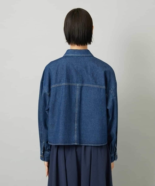 MICHEL KLEIN（ミッシェル・クラン）の「[セットアップ対応]デニムダブルポケットブルゾン（デニムジャケット・レディース・ネイビー・38）」の9枚目の写真