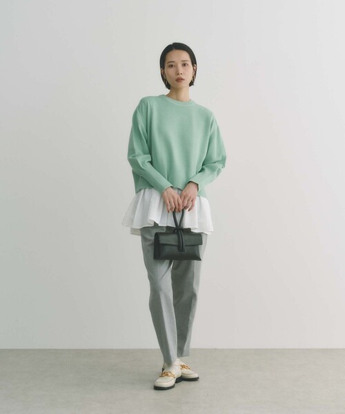 BIANCA（ビアンカ）の「【美シルエット】ウールライク2タックパンツ（その他パンツ・レディース・ネイビー/グレー系その他/ブラック・36/38/40）」の4枚目の写真