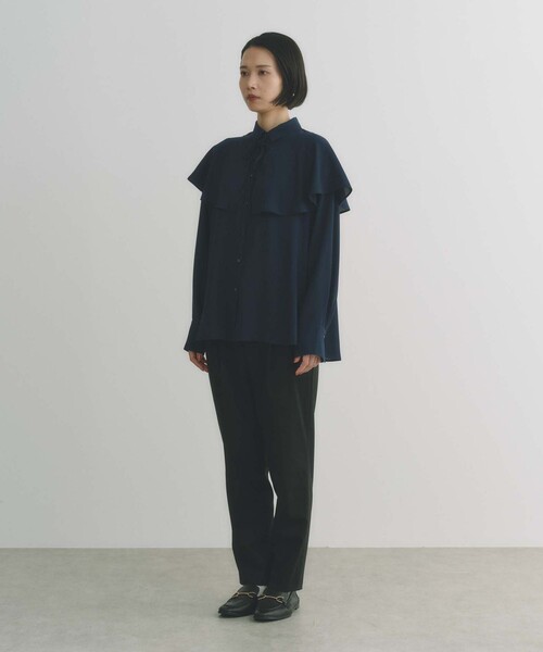 BIANCA（ビアンカ）の「【美シルエット】ウールライク2タックパンツ（その他パンツ・レディース・ネイビー/グレー系その他/ブラック・36/38/40）」の8枚目の写真