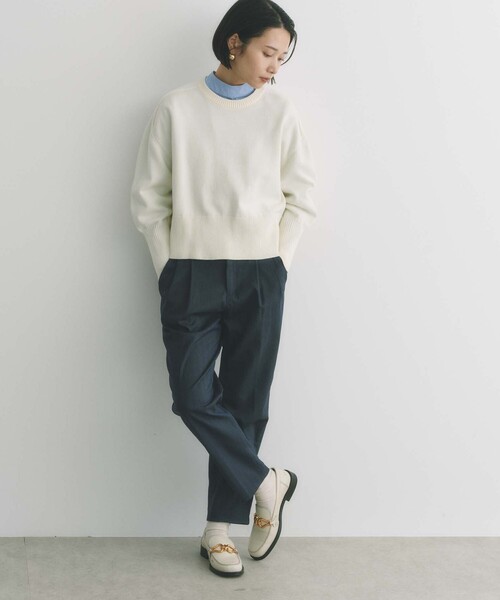 BIANCA（ビアンカ）の「【美シルエット】ウールライク2タックパンツ（その他パンツ・レディース・ネイビー/グレー系その他/ブラック・36/38/40）」の10枚目の写真