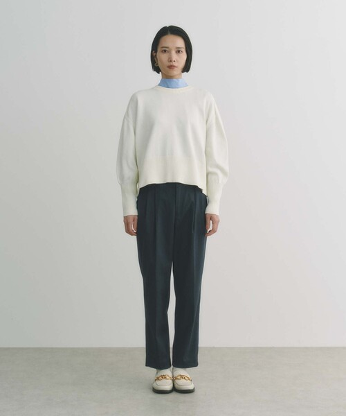 BIANCA（ビアンカ）の「【美シルエット】ウールライク2タックパンツ（その他パンツ・レディース・ネイビー/グレー系その他/ブラック・36/38/40）」の11枚目の写真