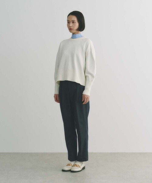 BIANCA（ビアンカ）の「【美シルエット】ウールライク2タックパンツ（その他パンツ・レディース・ネイビー/グレー系その他/ブラック・36/38/40）」の12枚目の写真