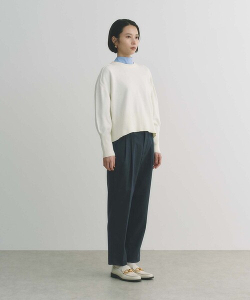 BIANCA（ビアンカ）の「【美シルエット】ウールライク2タックパンツ（その他パンツ・レディース・ネイビー/グレー系その他/ブラック・36/38/40）」の13枚目の写真