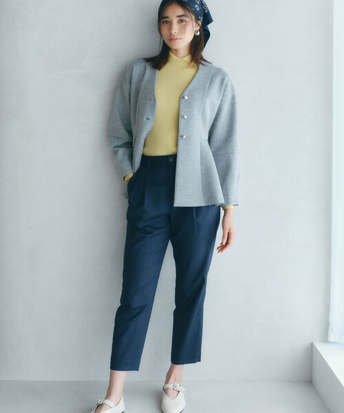 BIANCA（ビアンカ）の「【美シルエット】ウールライク2タックパンツ（その他パンツ・レディース・ネイビー/グレー系その他/ブラック・36/38/40）」の15枚目の写真