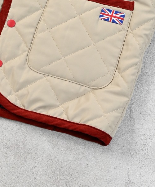 MARKEY'S（マーキーズ）の「【マシンウォッシャブル】ショールカラーダイヤキルトジャケット（ブルゾン・キッズ・カーキ/ベージュ/ライトブルー/ブラック・100/95/90/80/150/140/130/120/110）」の16枚目の写真