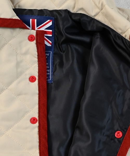 MARKEY'S（マーキーズ）の「【マシンウォッシャブル】ショールカラーダイヤキルトジャケット（ブルゾン・キッズ・カーキ/ベージュ/ライトブルー/ブラック・100/95/90/80/150/140/130/120/110）」の14枚目の写真