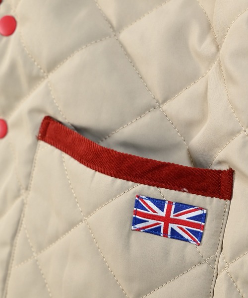 MARKEY'S（マーキーズ）の「【マシンウォッシャブル】ショールカラーダイヤキルトジャケット（ブルゾン・キッズ・カーキ/ベージュ/ライトブルー/ブラック・100/95/90/80/150/140/130/120/110）」の15枚目の写真