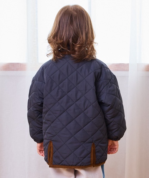 MARKEY'S（マーキーズ）の「【マシンウォッシャブル】ショールカラーダイヤキルトジャケット（ブルゾン・キッズ・カーキ/ベージュ/ライトブルー/ブラック・100/95/90/80/150/140/130/120/110）」の10枚目の写真