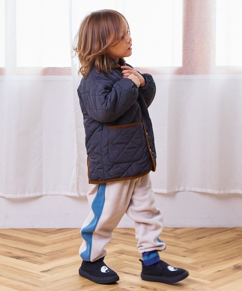 MARKEY'S（マーキーズ）の「【マシンウォッシャブル】ショールカラーダイヤキルトジャケット（ブルゾン・キッズ・カーキ/ベージュ/ライトブルー/ブラック・100/95/90/80/150/140/130/120/110）」の9枚目の写真