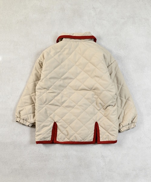 MARKEY'S（マーキーズ）の「【マシンウォッシャブル】ショールカラーダイヤキルトジャケット（ブルゾン・キッズ・カーキ/ベージュ/ライトブルー/ブラック・100/95/90/80/150/140/130/120/110）」の12枚目の写真