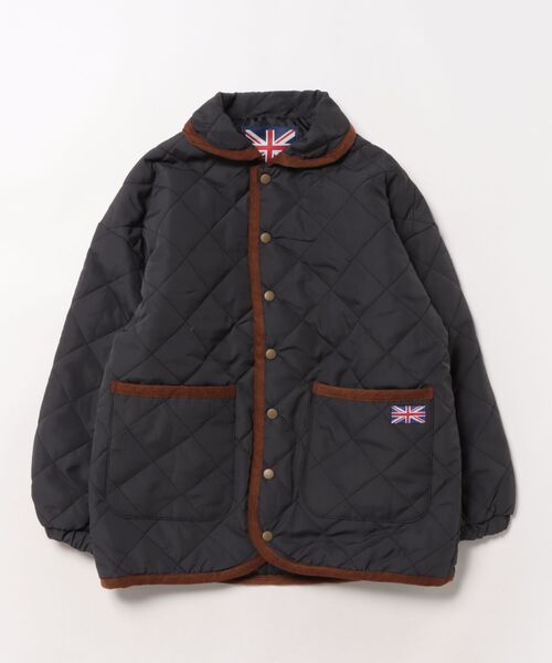 MARKEY'S（マーキーズ）の「【マシンウォッシャブル】ショールカラーダイヤキルトジャケット（ブルゾン・キッズ・カーキ/ベージュ/ライトブルー/ブラック・100/95/90/80/150/140/130/120/110）」の7枚目の写真