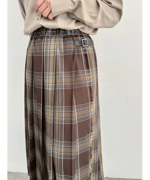 SM2（エスエムツー）の「チェックプリーツスカート（スカート・レディース・ブラック/ブラウン/グレー・F）」の6枚目の写真