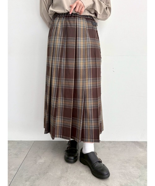 SM2（エスエムツー）の「チェックプリーツスカート（スカート・レディース・ブラック/ブラウン/グレー・F）」の4枚目の写真