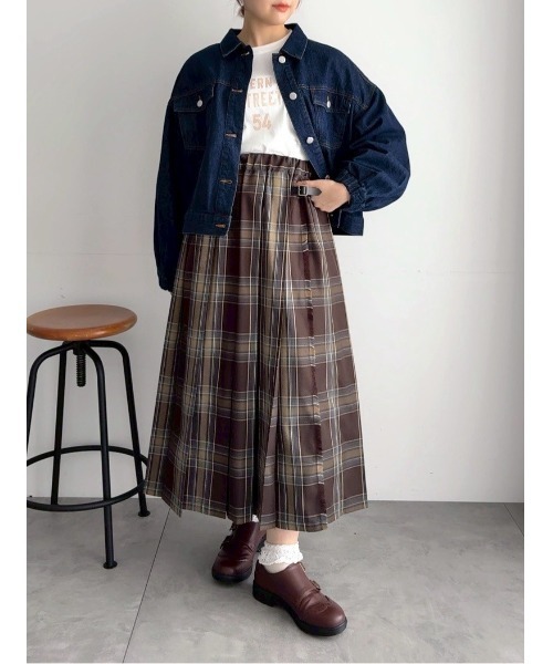 SM2（エスエムツー）の「チェックプリーツスカート（スカート・レディース・ブラック/ブラウン/グレー・F）」の8枚目の写真