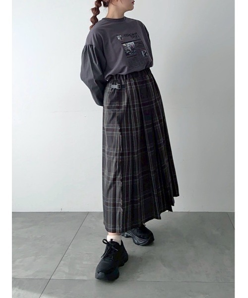 SM2（エスエムツー）の「チェックプリーツスカート（スカート・レディース・ブラック/ブラウン/グレー・F）」の10枚目の写真