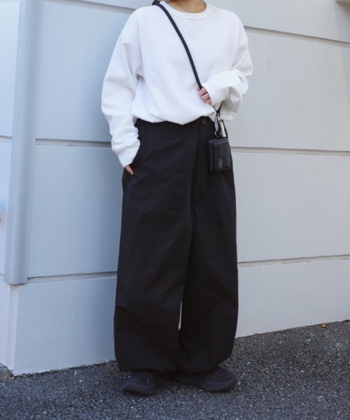 INTER FACTORY（インターファクトリー）の「IF Div. × MARIN オーバーサイズカーゴパンツ（カーゴパンツ・レディース・ブラック/カーキ・FREE）」の9枚目の写真