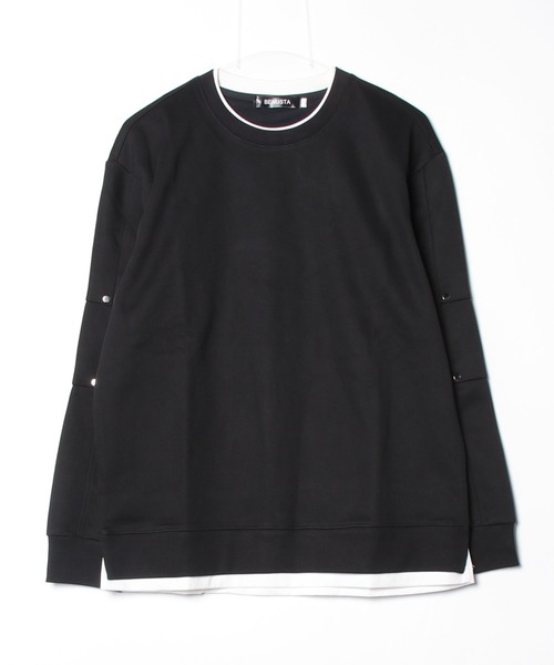 BENUSTA(ベヌスタ)の「A'GEM/9 × .kom 『BENUSTA /ベヌスタ』LAYERED METAL POINT SWEAT/レイヤードメタルポイントスウェット(Tシャツ/カットソー・メンズ・ブラック・XL/L)」の10枚目の写真