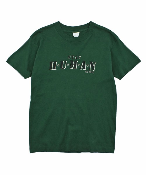 VINTAGE(ヴィンテージ)の「【USED】90’s Spearhead “STAY HUMAN” バンド Tシャツ(Tシャツ/カットソー・メンズ・グリーン・SMALL)」の1枚目の写真