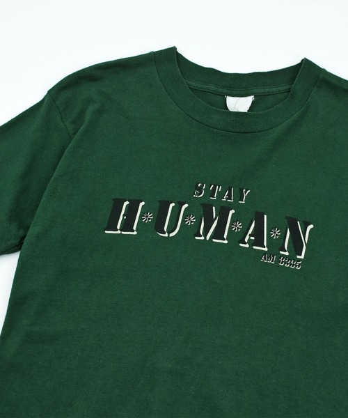 VINTAGE(ヴィンテージ)の「【USED】90’s Spearhead “STAY HUMAN” バンド Tシャツ(Tシャツ/カットソー・メンズ・グリーン・SMALL)」の2枚目の写真