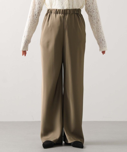 Gready Brilliant（グレディブリリアン）の「サテンバイアスセミワイドパンツ（その他パンツ・レディース・モカ/チャコールグレー・FREE）」の3枚目の写真