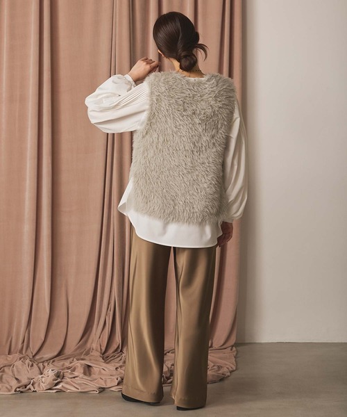 Gready Brilliant（グレディブリリアン）の「サテンバイアスセミワイドパンツ（その他パンツ・レディース・モカ/チャコールグレー・FREE）」の19枚目の写真