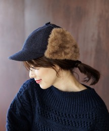 studio CLIP | フェイクファー付きフライトキャップ(キャップ)