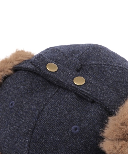 studio CLIP（スタディオクリップ）の「フェイクファー付きフライトキャップ（キャップ・レディース・ネイビー/ブラウン・FREE）」の8枚目の写真