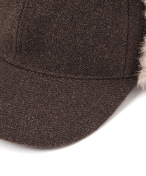 studio CLIP（スタディオクリップ）の「フェイクファー付きフライトキャップ（キャップ・レディース・ネイビー/ブラウン・FREE）」の11枚目の写真