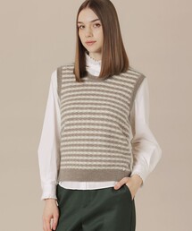 MACKINTOSH LONDON | 【婦人画報11月号掲載】アルパカスレッドボーダーニットベスト(ベスト)